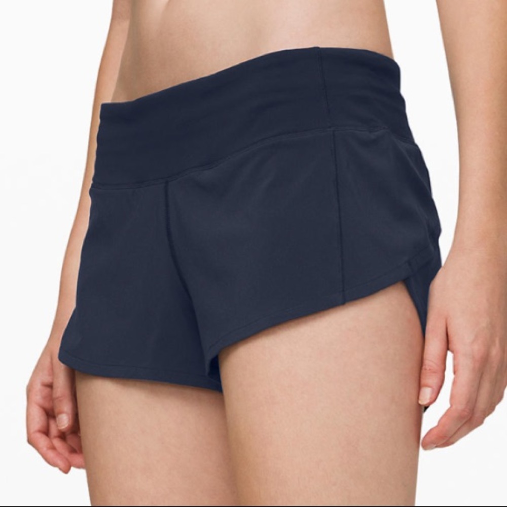 Lululemon Speed Up Low Rise Lined Short 2.5” Navy